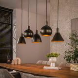 Hanglamp Sienna 5-lichts Industrieel - Bruin 120 cm