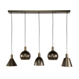 Hanglamp Sienna 5-lichts Industrieel - Bruin 120 cm