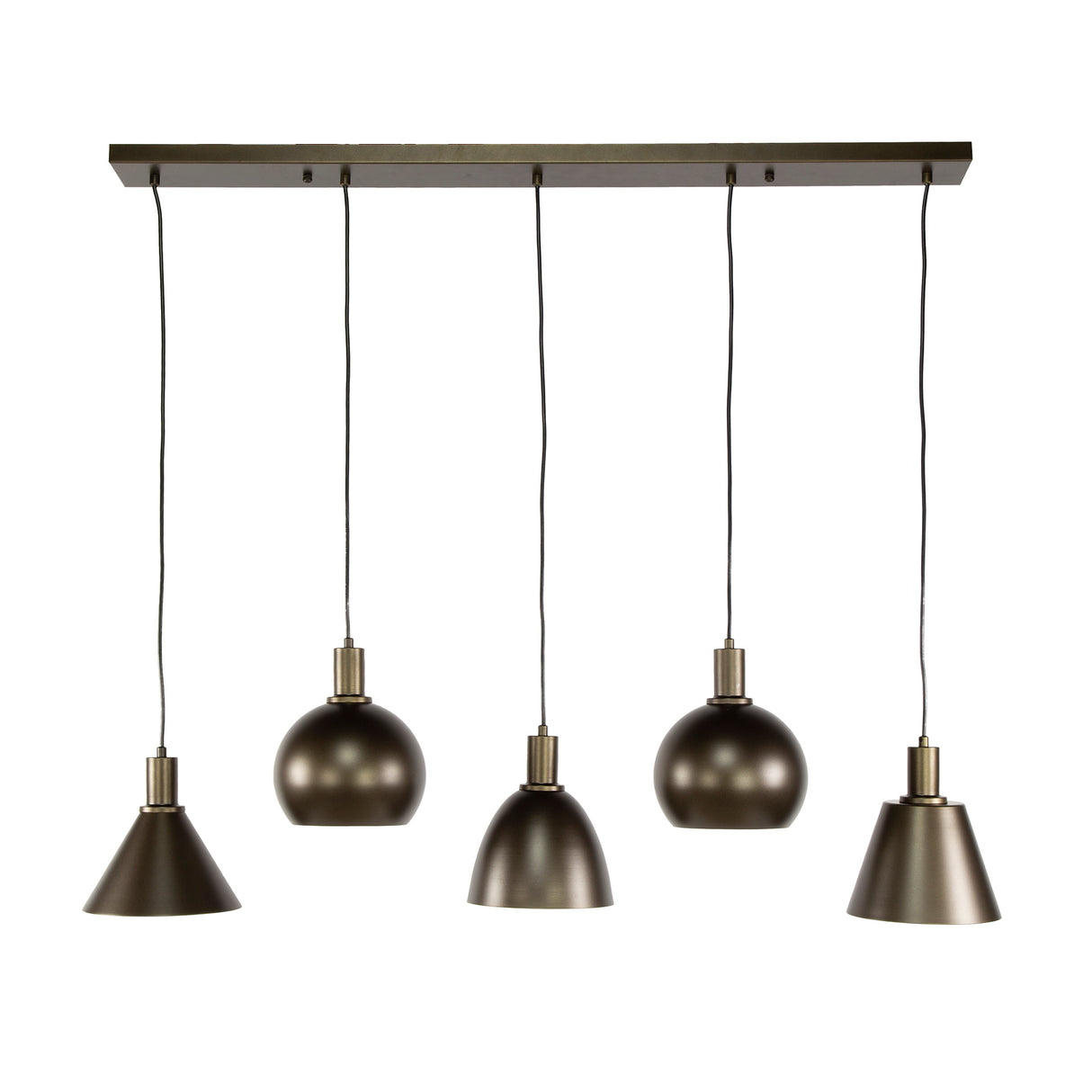 Hängelampe Sienna 5-flammig Industriell - Braun 120 cm 