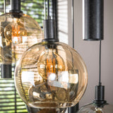 Orbis Tricolore Hängeleuchte 5+4-Licht Schwarz Metall 