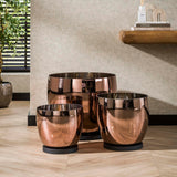 Stehlampe Dain UP L Kupferfarbenes Glas 