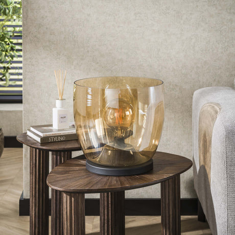 Vloerlamp Dain UP XL Amberkleurig glas