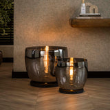 Stehlampe Dain UP XL Chromfarbiges Glas 