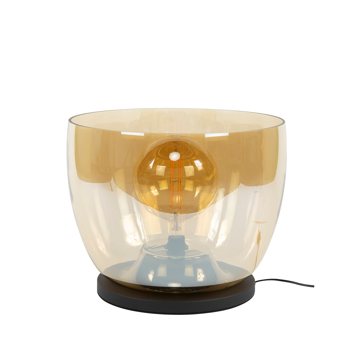 Vloerlamp Dain UP XXL Amberkleurig glas