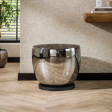 Stehlampe Dain UP XXL Chromfarbiges Glas 