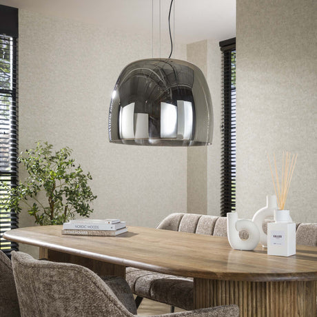 Hanglamp Dain 1-lichts XL chroomkleurig glas