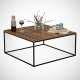 Couchtisch Quadrat 75x75 cm Pola - Walnuss Melamin 