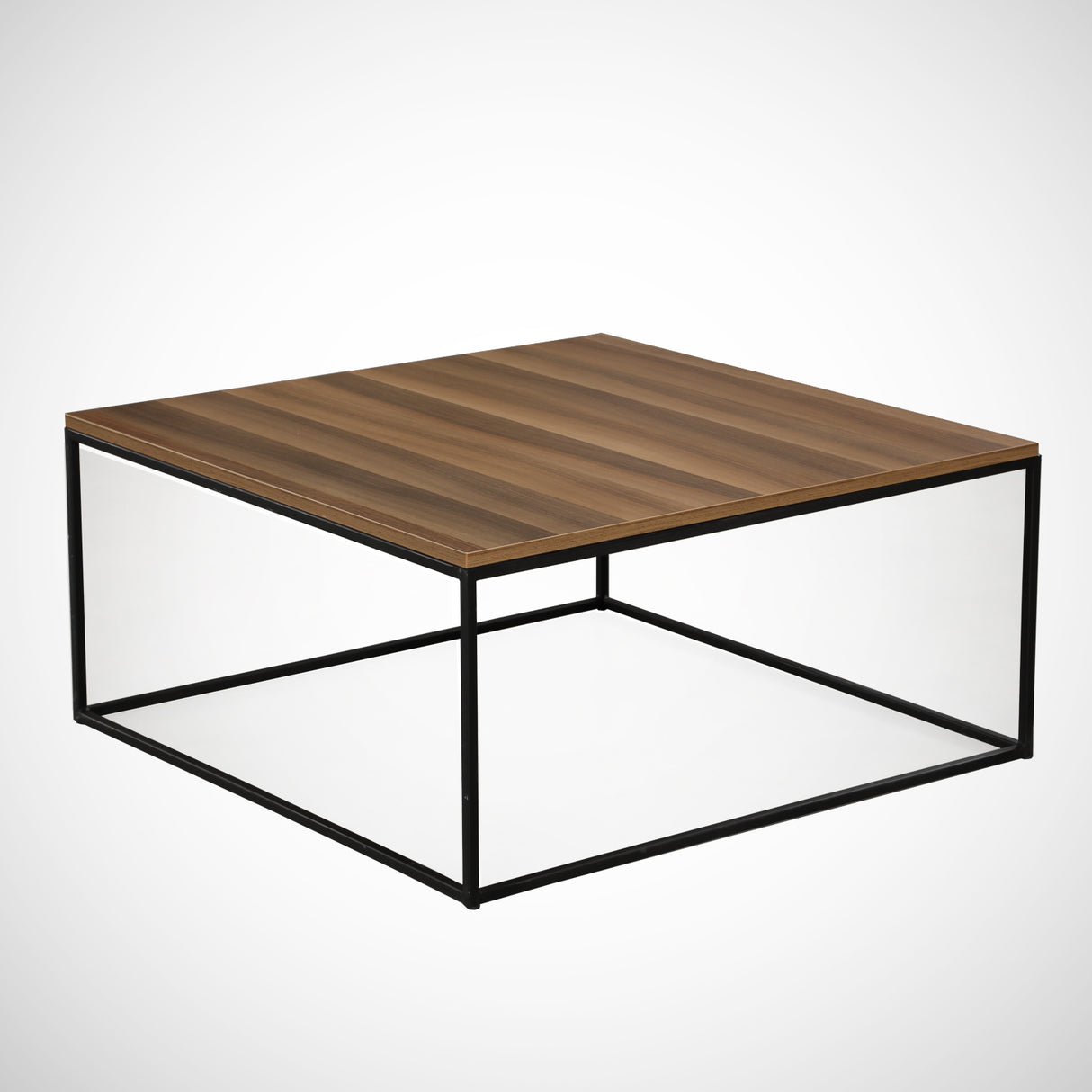 Couchtisch Quadrat 75x75 cm Pola - Walnuss Melamin 