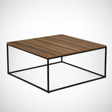 Couchtisch Quadrat 75x75 cm Pola - Walnuss Melamin 