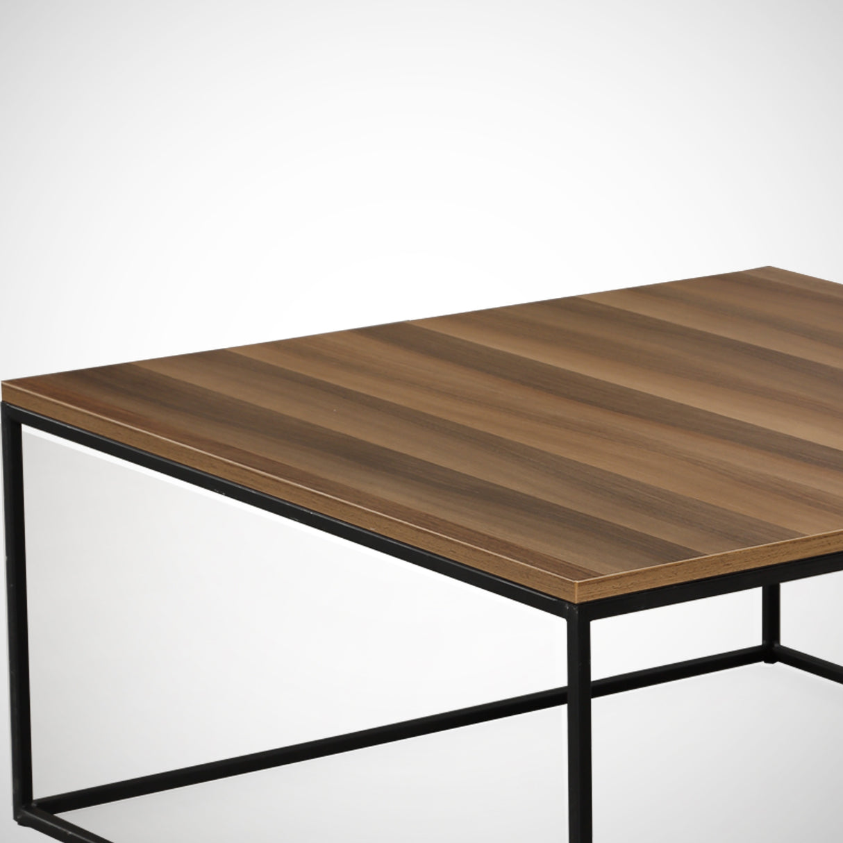 Couchtisch Quadrat 75x75 cm Pola - Walnuss Melamin 