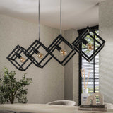 Hanglamp Drew 4-lichts kubus zwart
