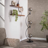 Bodenlampe Niro 3-Licht schwarz 