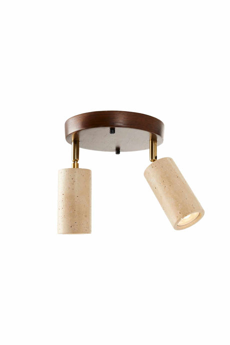 Nur B – Kappe aus Walnuss-Beige-Walnuss-Travertin