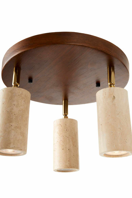 Nur C – Kappe aus Walnuss-Beige-Walnuss-Travertin