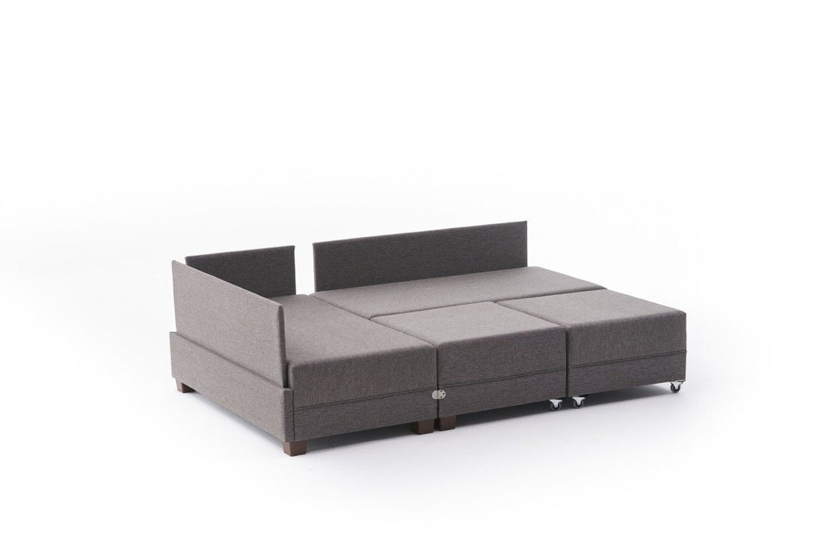 Ecksofa mit Schlaffunktion Left Fly Brown