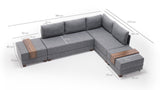 Ecksofa mit Schlaffunktion Right Fly Grey