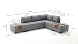 Ecksofa mit Schlaffunktion Right Fly Brown