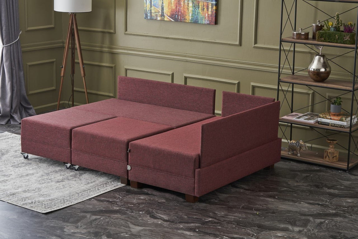 Ecksofa mit Schlaffunktion Right Fly Claret Red