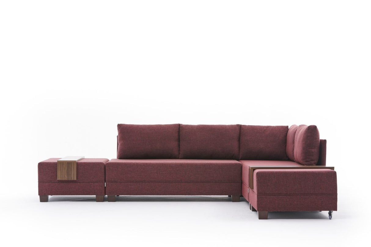 Ecksofa mit Schlaffunktion Right Fly Claret Red