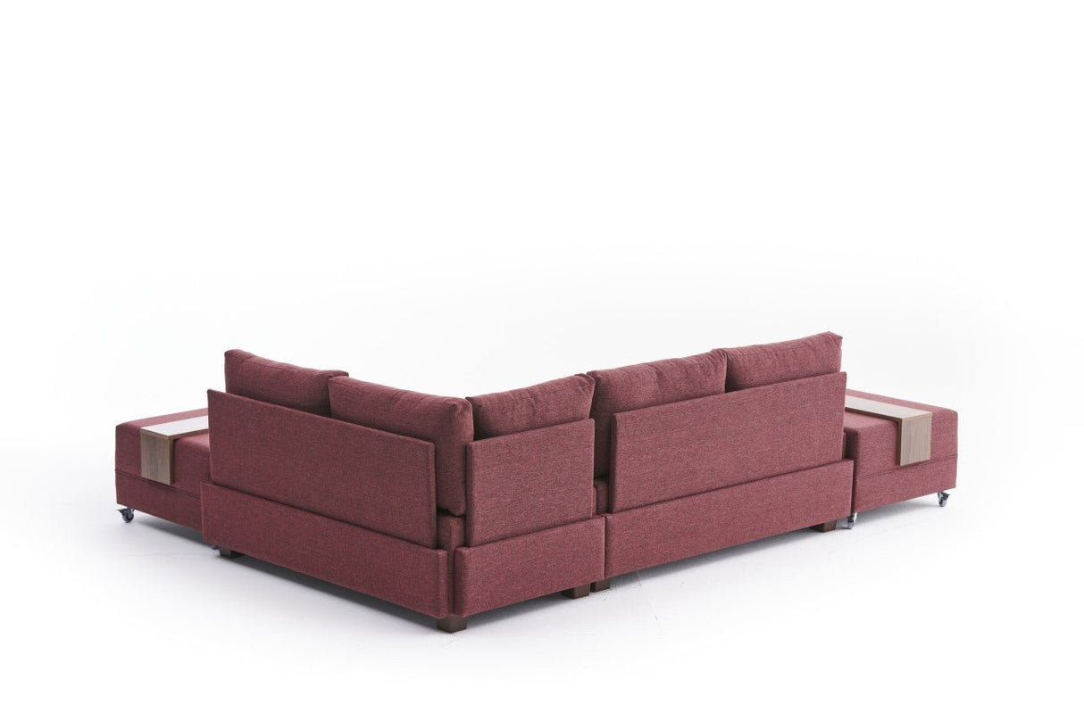 Ecksofa mit Schlaffunktion Right Fly Claret Red