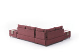 Ecksofa mit Schlaffunktion Left Fly Claret Red