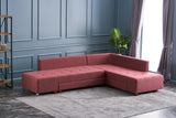 Ecksofa mit Schlaffunktion rechts Manama Claret Red