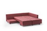 Ecksofa mit Schlaffunktion rechts Manama Claret Red