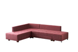 Ecksofa mit Schlaffunktion Links Manama Claret Red