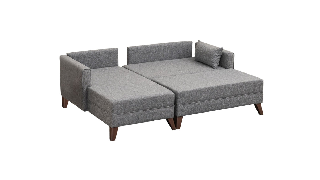 Ecksofa mit Schlaffunktion Links Bella Grey