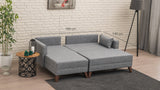 Ecksofa mit Schlaffunktion Links Bella Grey