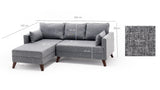 Ecksofa mit Schlaffunktion Links Bella Grey