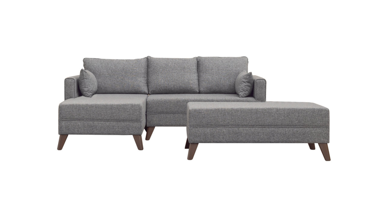 Ecksofa mit Schlaffunktion Links Bella Grey