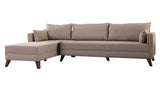 Ecksofa links Bella Creme