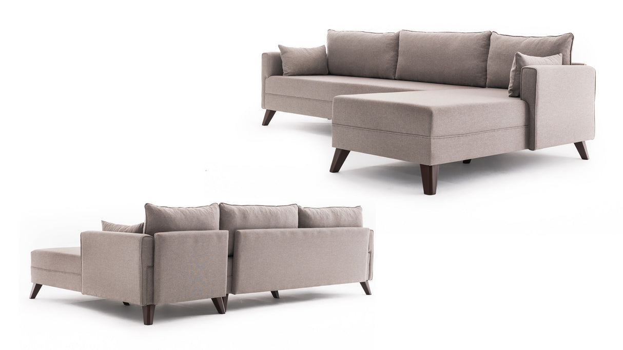 Ecksofa rechts Bella Creme