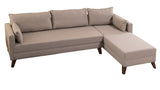 Ecksofa rechts Bella Creme