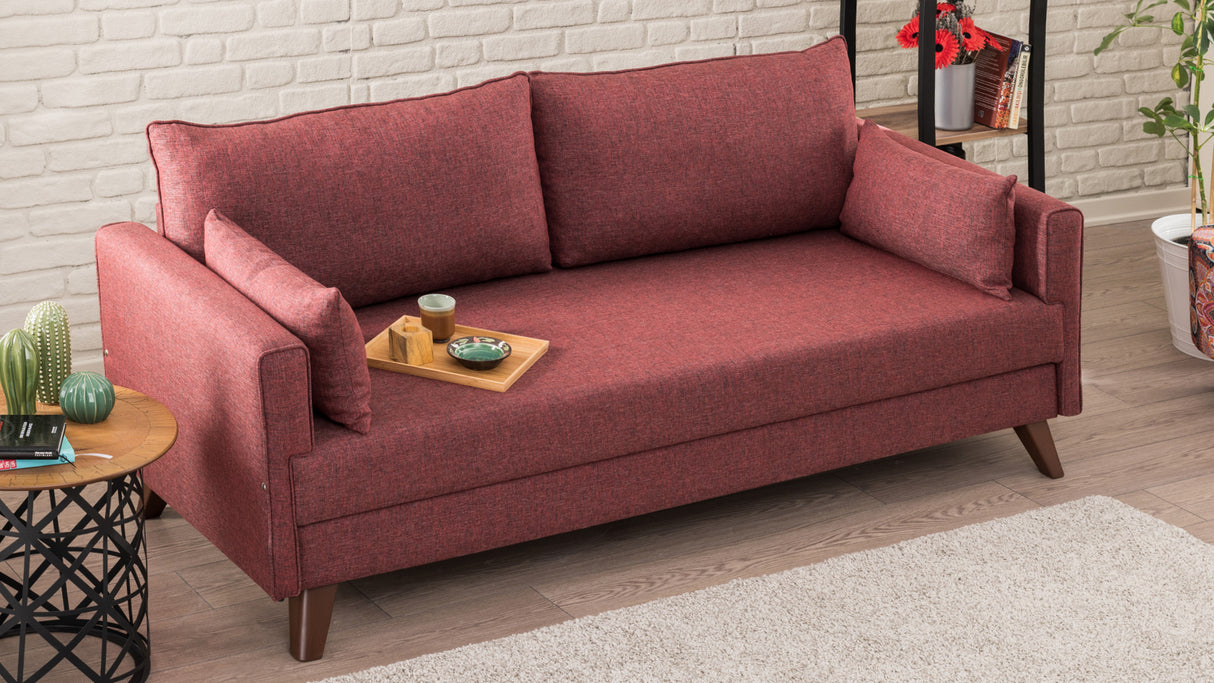 3-Sitzer-Sofa Bella Claret Red