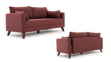 3-Sitzer-Sofa Bella Claret Red