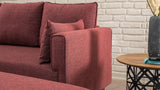 Ecksofa mit Schlaffunktion Links Bella Claret Red