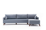 Rechtes Ecksofa Bella Blue