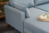 Ecksofa links Bella Blue