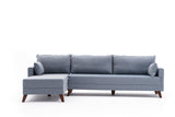 Ecksofa links Bella Blue