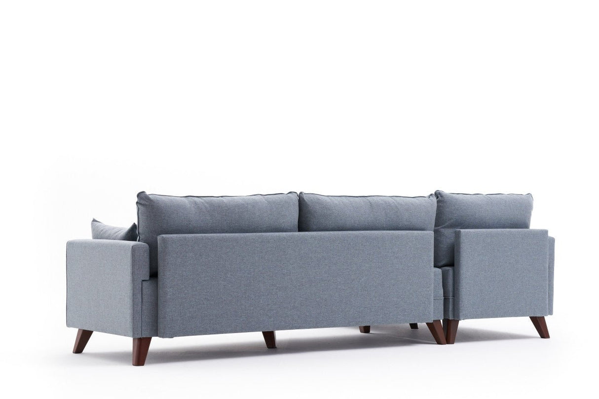 Ecksofa links Bella Blue