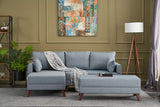 Ecksofa mit Schlaffunktion Links Bella Blue