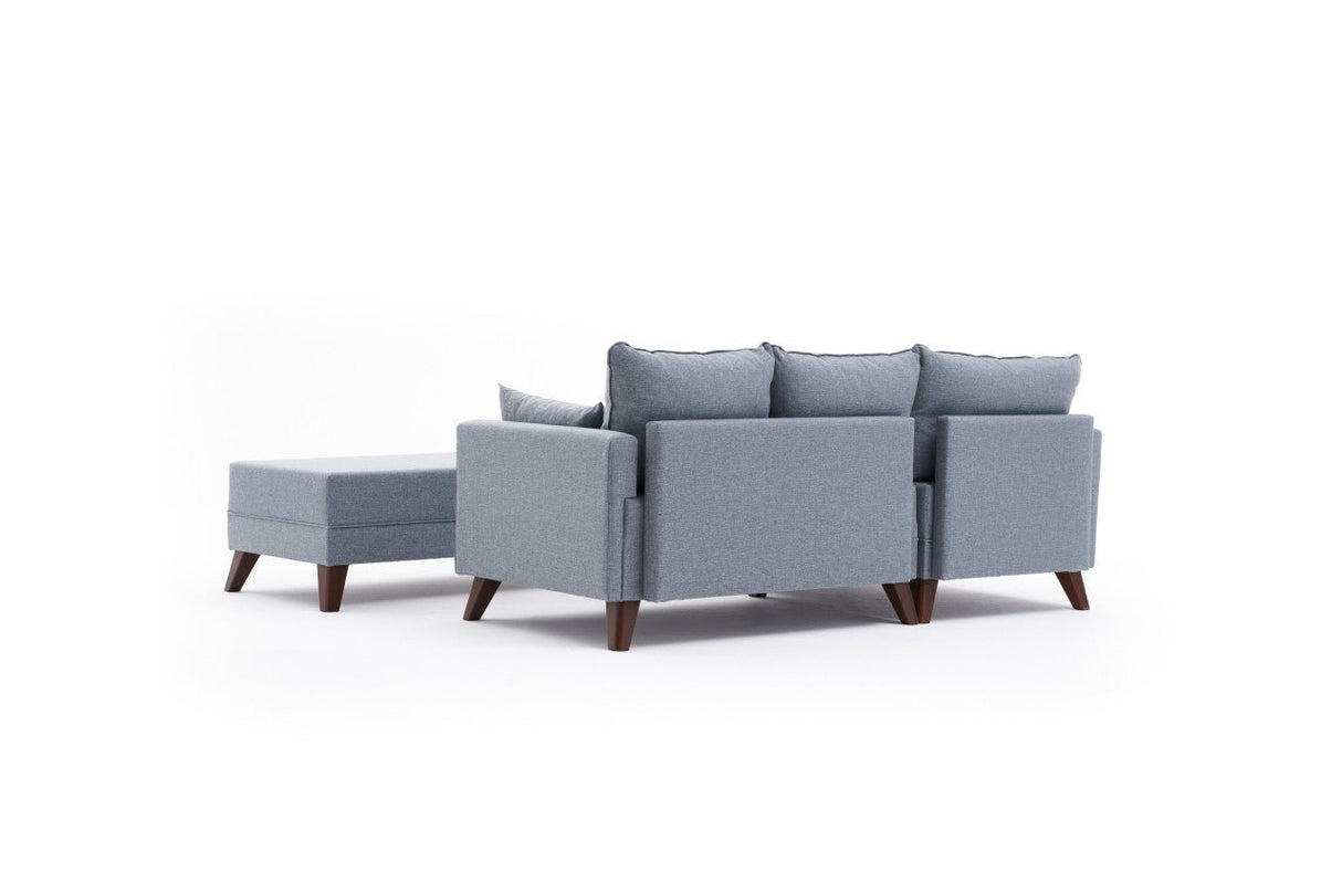 Ecksofa mit Schlaffunktion Links Bella Blue