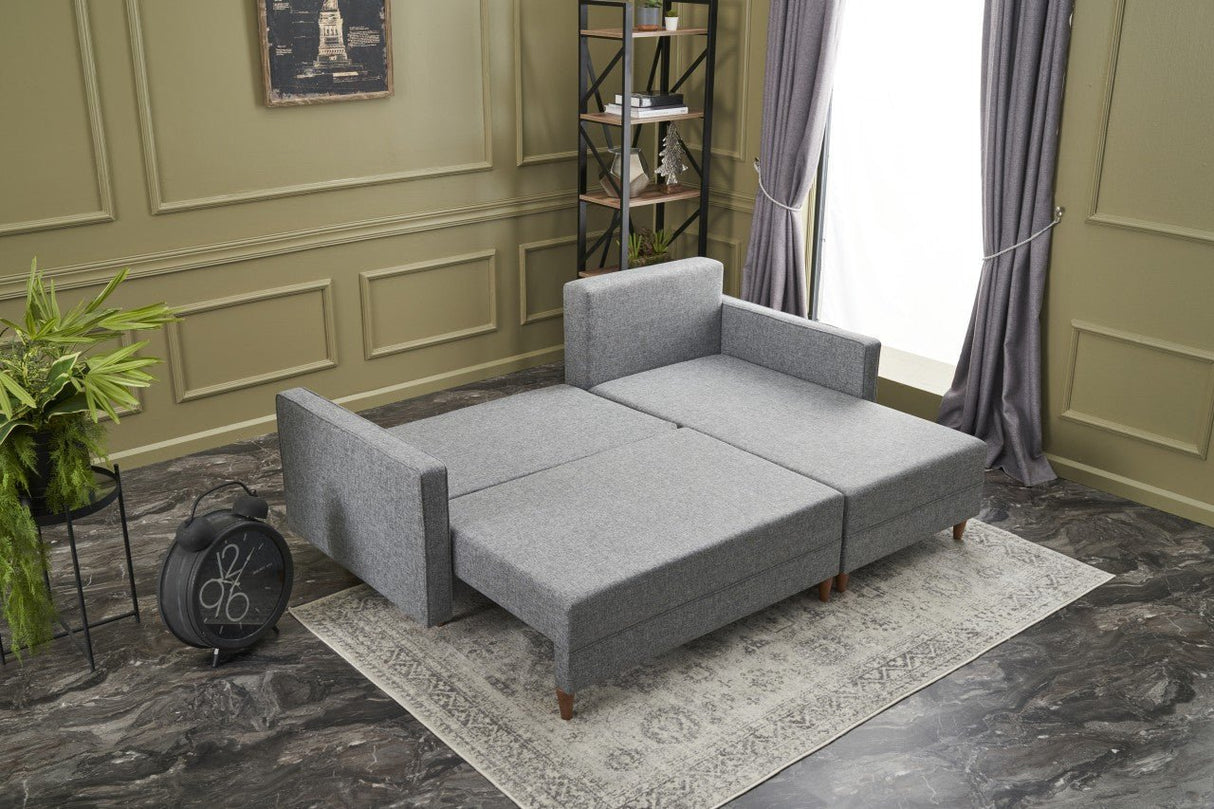 Ecksofa mit Schlaffunktion Rechts Aydam Grey