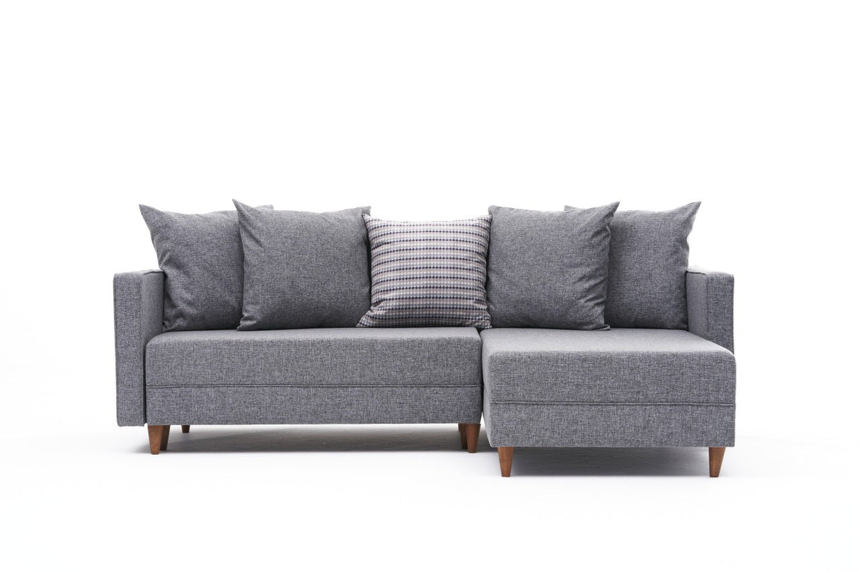 Ecksofa mit Schlaffunktion Rechts Aydam Grey