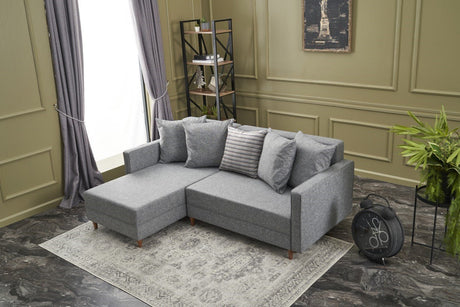 Ecksofa mit Schlaffunktion Links Aydam Grey