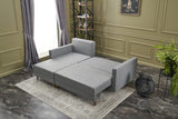 Ecksofa mit Schlaffunktion Links Aydam Grey