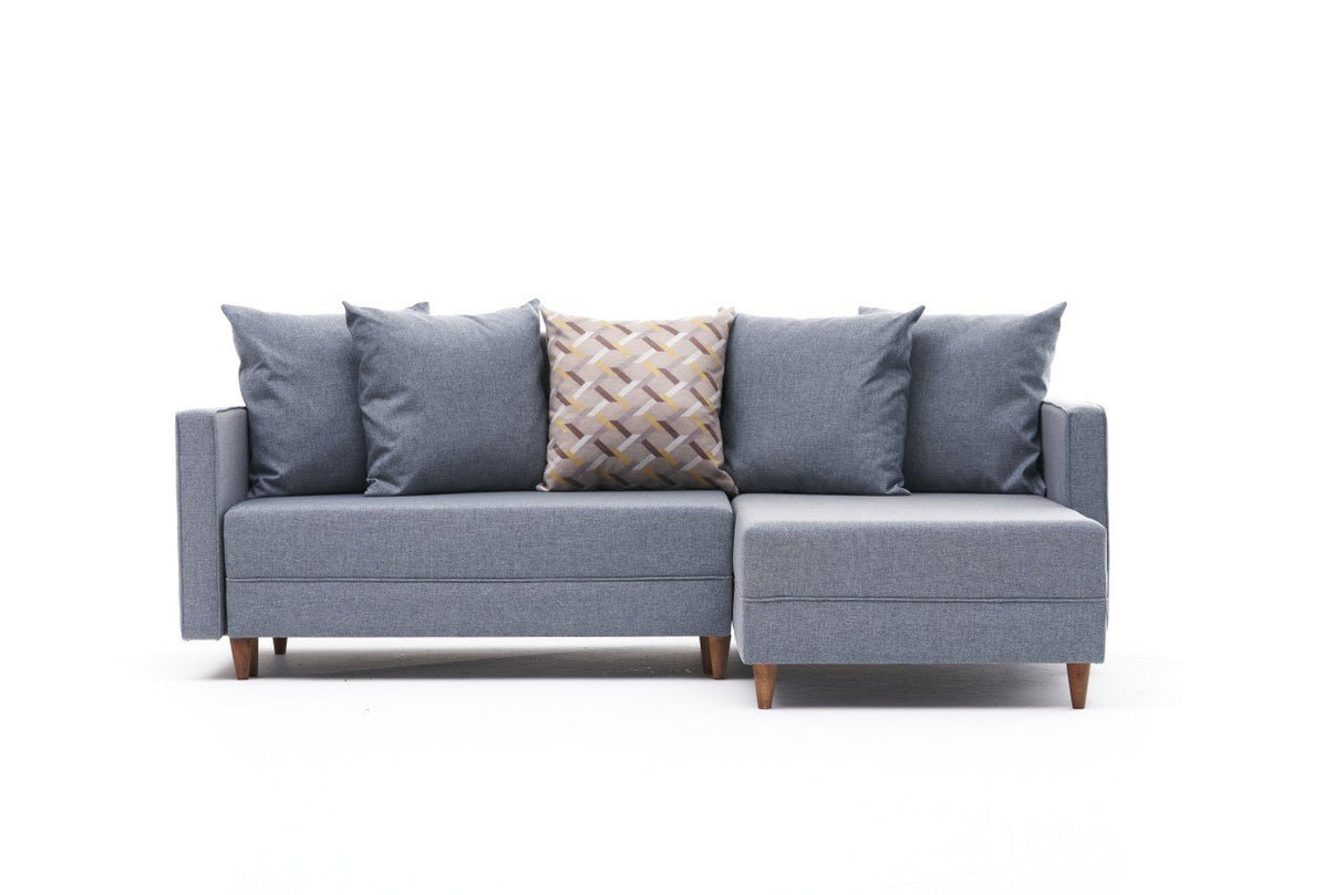 Ecksofa mit Schlaffunktion Rechts Aydam Blue