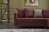 Ecksofa mit Schlaffunktion Rechts Aydam Claret Red